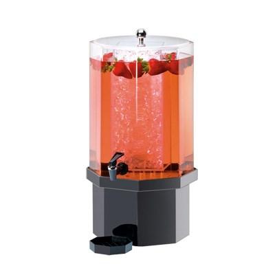 Cal-Mil 972-2-17 2 Gallon Octagon Beverage Dispenser with Ice Chamber & Charcoal Base
