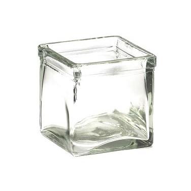 Cal-Mil C4X4GLCN Recycled Glass Jar, 4 X 4 X 4"