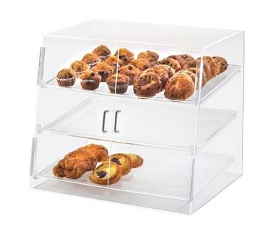 Cal-Mil P254SS Three Tier Slanted Front Acrylic Display Case - 23.5"H