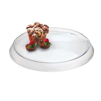 Cal-Mil P306 Cake Tray, 12"D X 1"H, Round, Clear, Acrylic