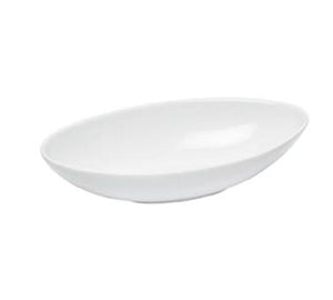 Cal-Mil PP1151 24 Oz Canoe Shaped Bowl - Porcelain, Bright White