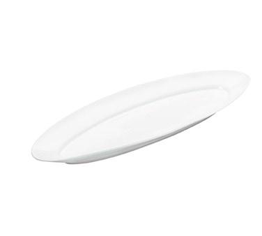 Cal-Mil PP551 24" Gourmet Display Oval Platter - Bright White Porcelain