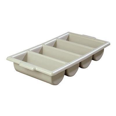 Carlisle 107123 Save-All 4 Compartments Silverware Plastic Tray, Gray