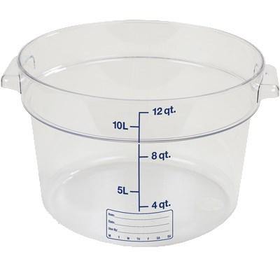 Carlisle 1076707 Storplus 12 Qt. Clear Round Food Storage Container
