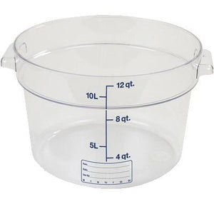 Carlisle 1076707 Storplus 12 Qt. Clear Round Food Storage Container