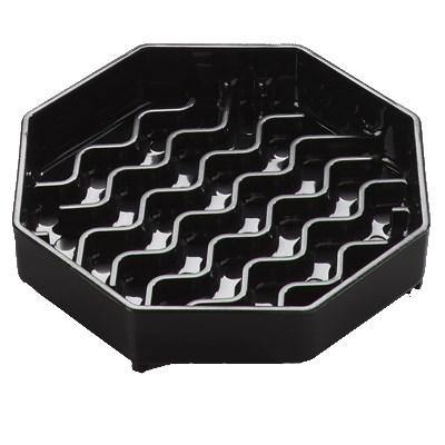 Carlisle 1103003 NeWave™ Drip Tray, 4-3/8" Octagon, Black, NSF