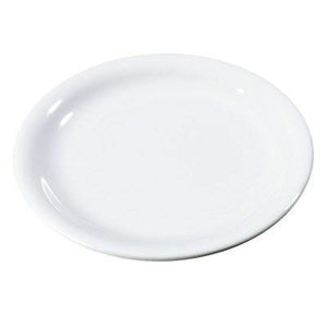 Carlisle 3300602 Sierrus 7-1/4" White Narrow Rim Melamine Salad Plate