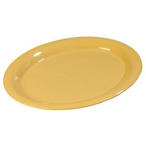 Carlisle 3308022 Sierrus 13-1/2" X 10-1/2" Honey Yellow Oval Melamine Platter