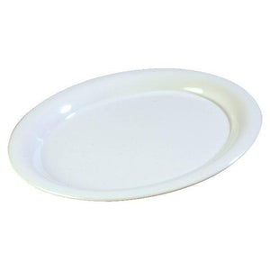 Carlisle 3308202 Sierrus 12" X 9" White Oval Melamine Platter