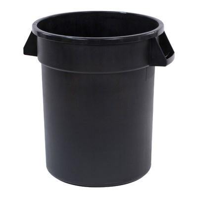 Carlisle 34102003 Bronco 20 Gallon Round Plastic Trash Can, Black
