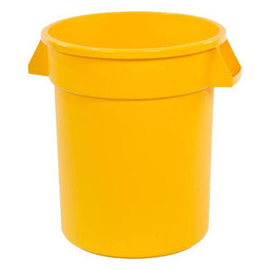 Carlisle 34102004 Bronco 20 Gallon Round Plastic Trash Can, Yellow