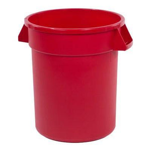 Carlisle 34102005 Bronco 20 Gallon Round Plastic Trash Can, Red