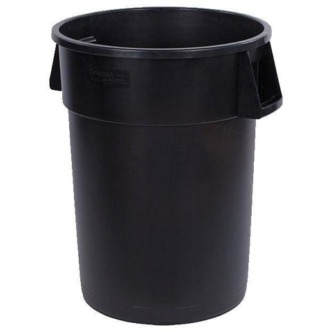 Carlisle 34104403 Bronco 44 Gallon Round Plastic Trash Can, Black
