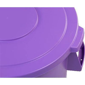 Carlisle 34104589 Bronco 44 Gallon Round Plastic Trash Can Lid, Purple