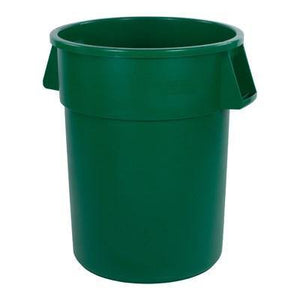 Carlisle 34105509 Bronco 55 Gallon Round Plastic Trash Can, Green