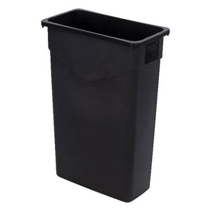 Carlisle 34202303 Trimline 23 Gallon Rectangular Plastic Trash Can, Black