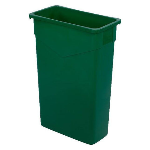 Carlisle 34202309 Trimline 23 Gallon Rectangular Plastic Trash Can, Green