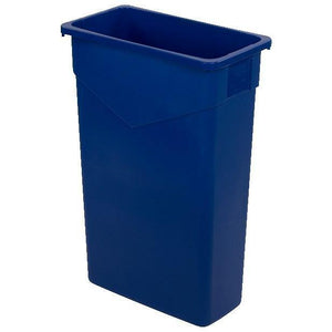 Carlisle 34202314 Trimline 23 Gallon Rectangular Plastic Trash Can, Blue