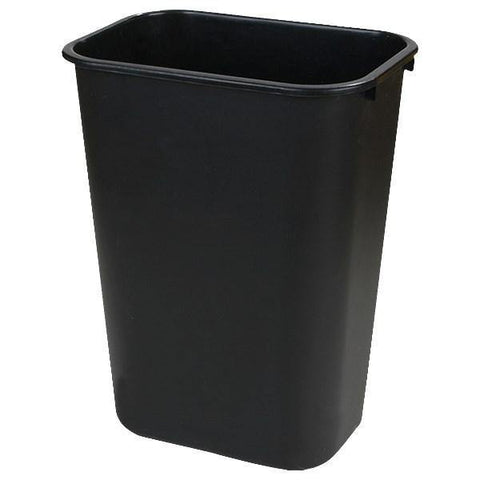Carlisle 34291303 13 Qt Rectangle Waste Basket - Plastic, Black