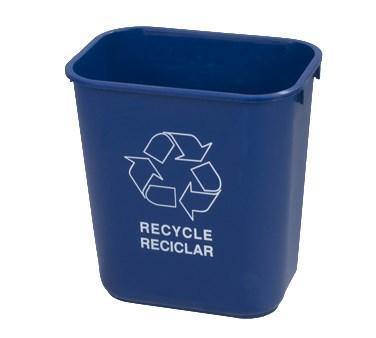 Carlisle 342913REC14 13 Qt Recycle Wastebasket - Plastic, Blue