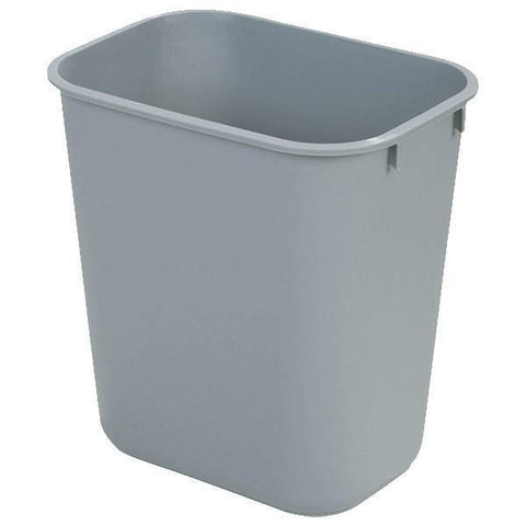 Carlisle 34292823 28 Qt Rectangle Waste Basket - Plastic, Gray