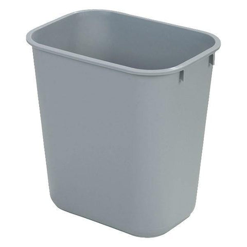 Carlisle 34294123 41-1/4 Qt Rectangle Waste Basket - Plastic, Gray