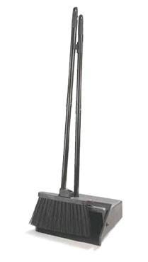 Carlisle 36141503 30" Lobby Dust Pan Combo - Broom Handle Clip, Black