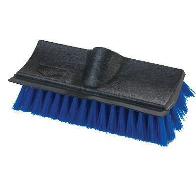 Carlisle 3619014 10" Dual Surface Floor Scrub Brush Head, with Squeegee, Blue