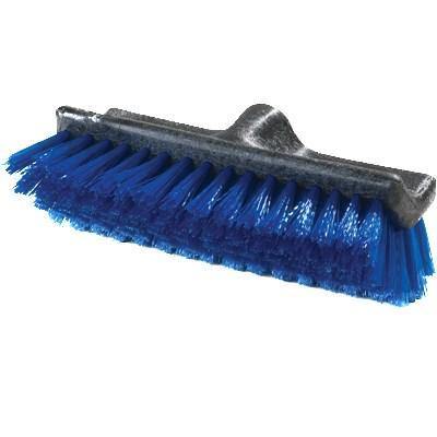 Carlisle 3619714 10" Dual Surface Floor Scrub Brush Head - Split Shape, Poly/Plastic, Blue