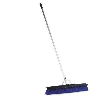 Carlisle 3621962414 24" Floor Sweep with Handle - Plastic Block, Squeegee, Blue