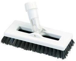 Carlisle 3621966300 8" Swivel Scrub Floor Brush with Handle - Poly/Plastic