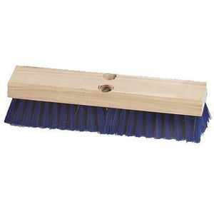 Carlisle 3627514 12" Deck Scrub Brush Head - Poly/Hardwood, Blue