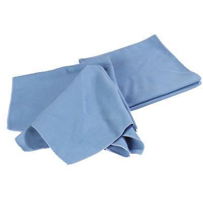 Carlisle 3633314 16" Square Fine Polishing Cloth - Microfiber, Suede Finish, Blue
