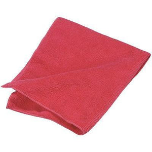 Carlisle 3633405 16" Square Microfiber Cleaning Cloth - Suede Finish, Red