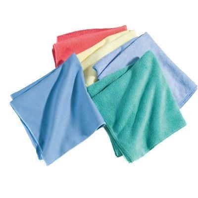 Carlisle 3633409 16" Square Microfiber Cleaning Cloth - Suede Finish, Green