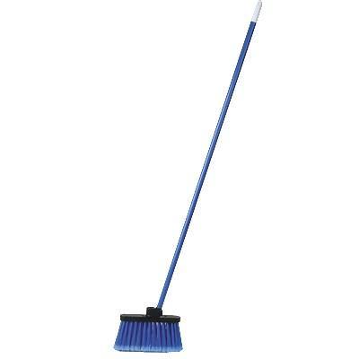 Carlisle 3686314 Duo-Sweep 11" Light Industrial Broom with Blue Flagged Bristles and 48" Handle