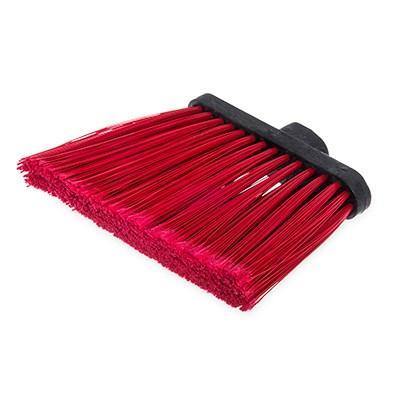 Carlisle 3686705 Duo-Sweep 12" Medium Duty Angled Broom Head with Red Flagged Bristles