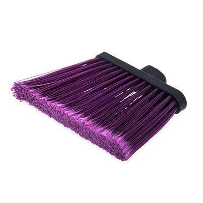 Carlisle 3686768 Duo-Sweep 12" Medium Duty Angled Broom Head with Purple Flagged Bristles