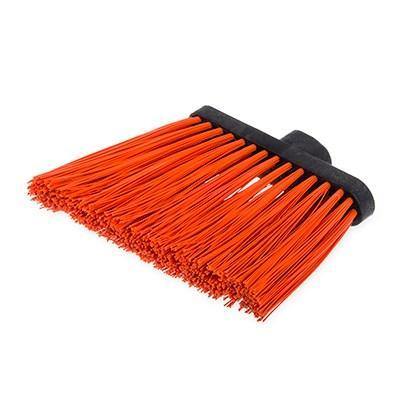 Carlisle 3686824 Duo-Sweep 12" Heavy Duty Angled Broom Head with Orange Flagged Bristles