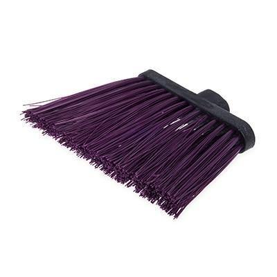 Carlisle 3686868 Duo-Sweep 12" Heavy Duty Angled Broom Head with Purple Flagged Bristles