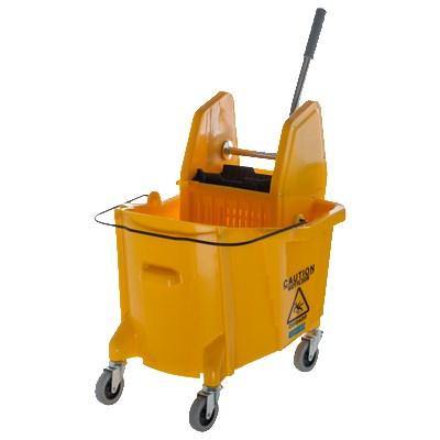 Carlisle 3690504 26/35 Qt Mop Bucket/Wringer - Polyethylene, Yellow