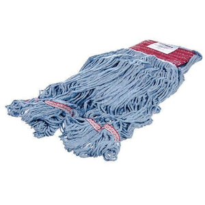 Carlisle 369454B14 Wet Mop Head - 4 Ply, Synthetic/Cotton Yarn, Red/Blue