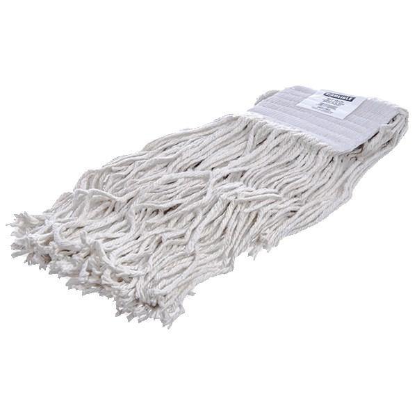Carlisle 369817B00 Wet Mop Head - #24, 4 Ply, Cut-End, White Cotton Yarn