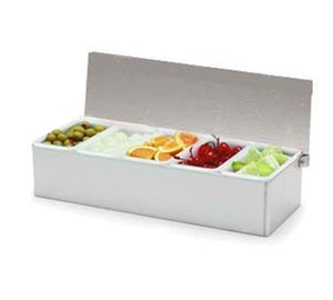 Carlisle 38705C Condiment Dispenser Caddy - (5) Pint Compartments, Countertop, Acrylic/Stainless