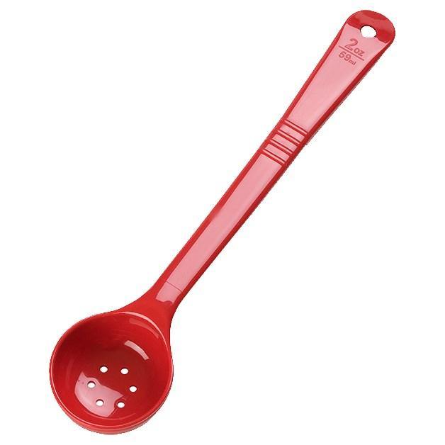 Carlisle 396105 Measure Misers 2 Oz. Red Long Handle Portion Spoon