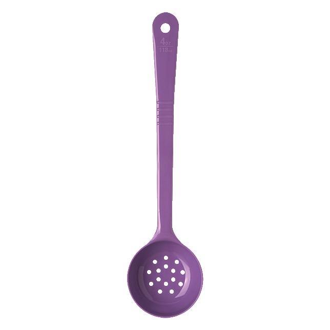 Carlisle 398189 Measure Misers 4 Oz. Forest Purple Long Handle Portion Spoon