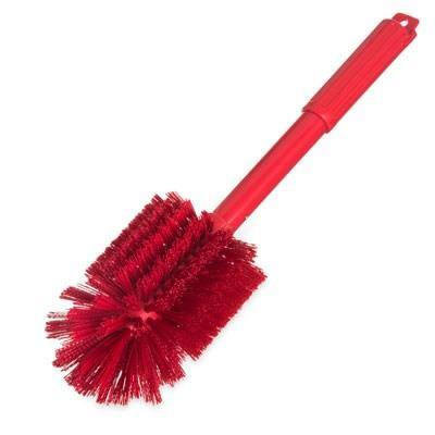 Carlisle 40002C05 Sparta 3.5 In. Red Multi-Purpose Valve and Fitting Brush with 16"L Handle