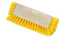 Carlisle 4042200 10" Dual Surface Floor Scrub Brush Head - Poly/Plastic, Yellow