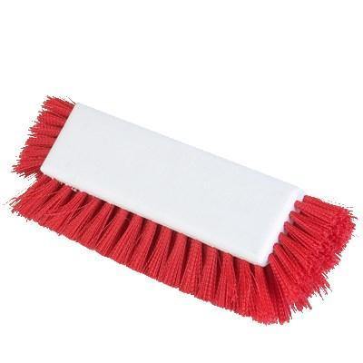 Carlisle 4042205 10" Dual Surface Floor Scrub Brush Head - Poly/Plastic, Red