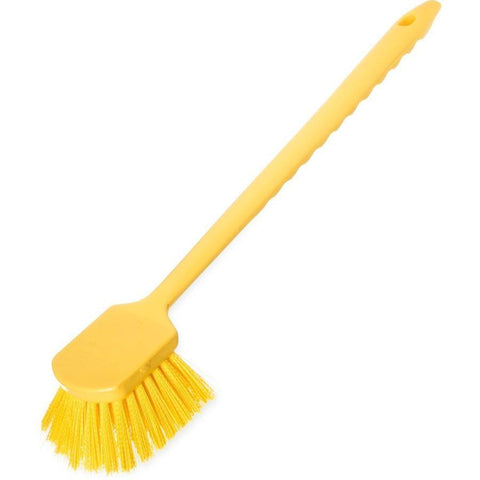 Carlisle 40501C04 20" Scrub Brush with Soft Polyester Bristles, Yellow